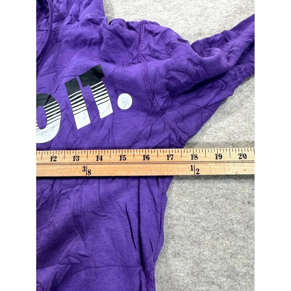 Nike Hoodie Womens Small Purple Just Do It Graphic Ribbed Trim Kangaroo Pocket